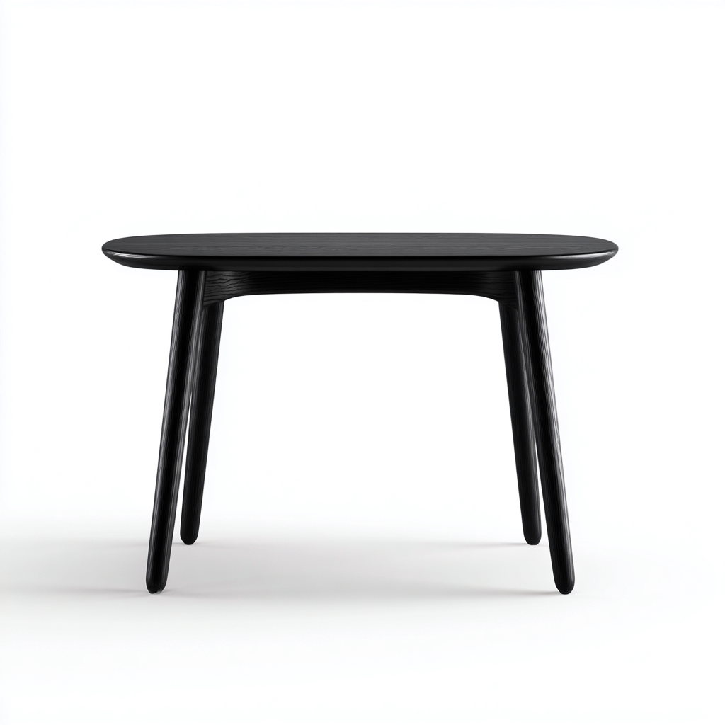 Table à manger-bois-140x80x75 cm-noir-style contemporain-Cozyilo