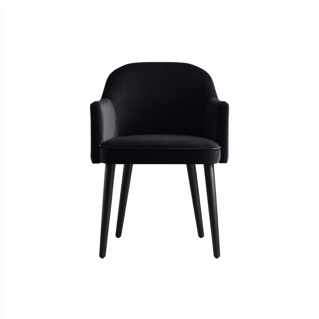 Chaise de salle à manger - tissu-métal - 51x47x83 cm - noir - style moderne-Cozyilo