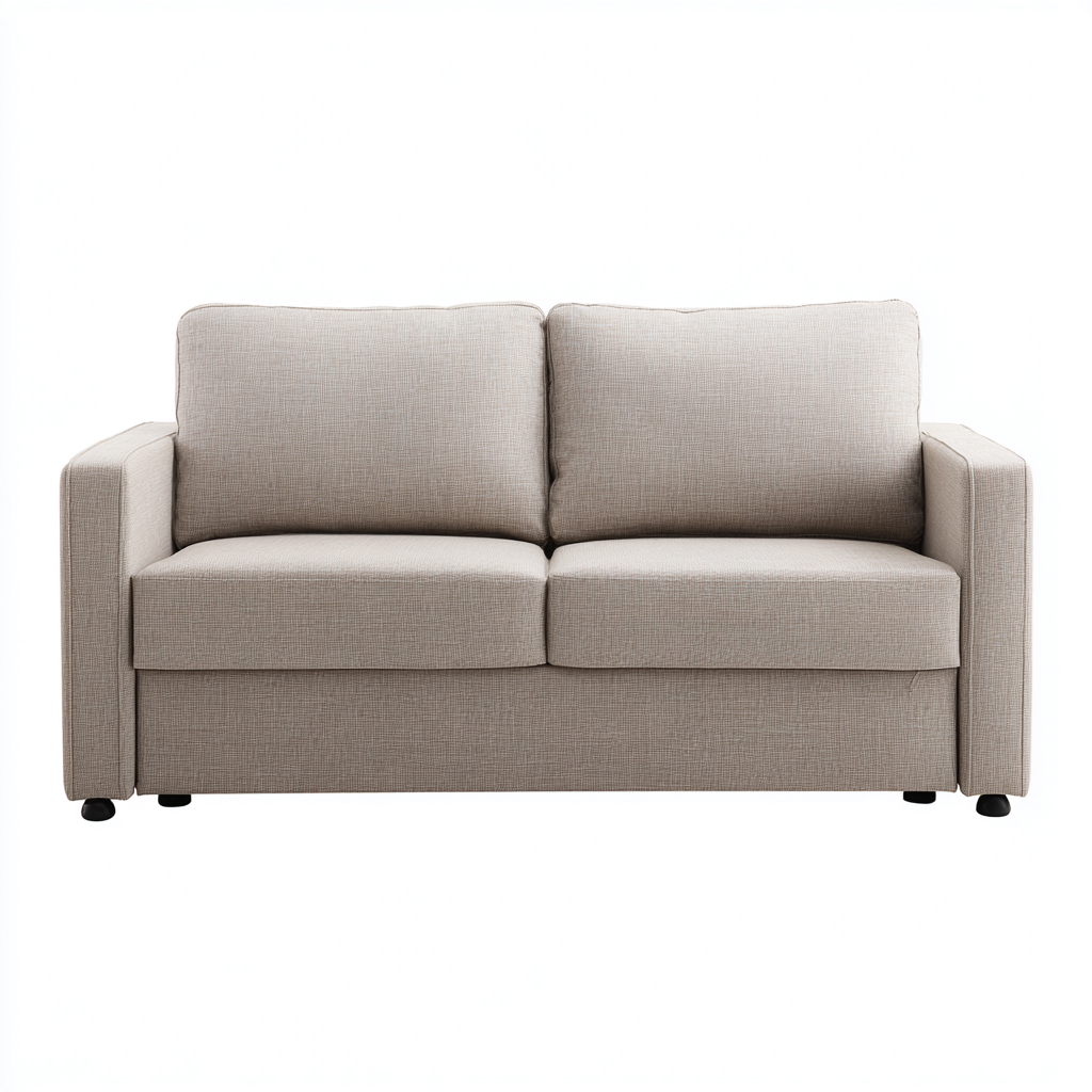 Canapé droit - Tissu - 190x86x88 cm - Beige - Moderne-Cozyilo