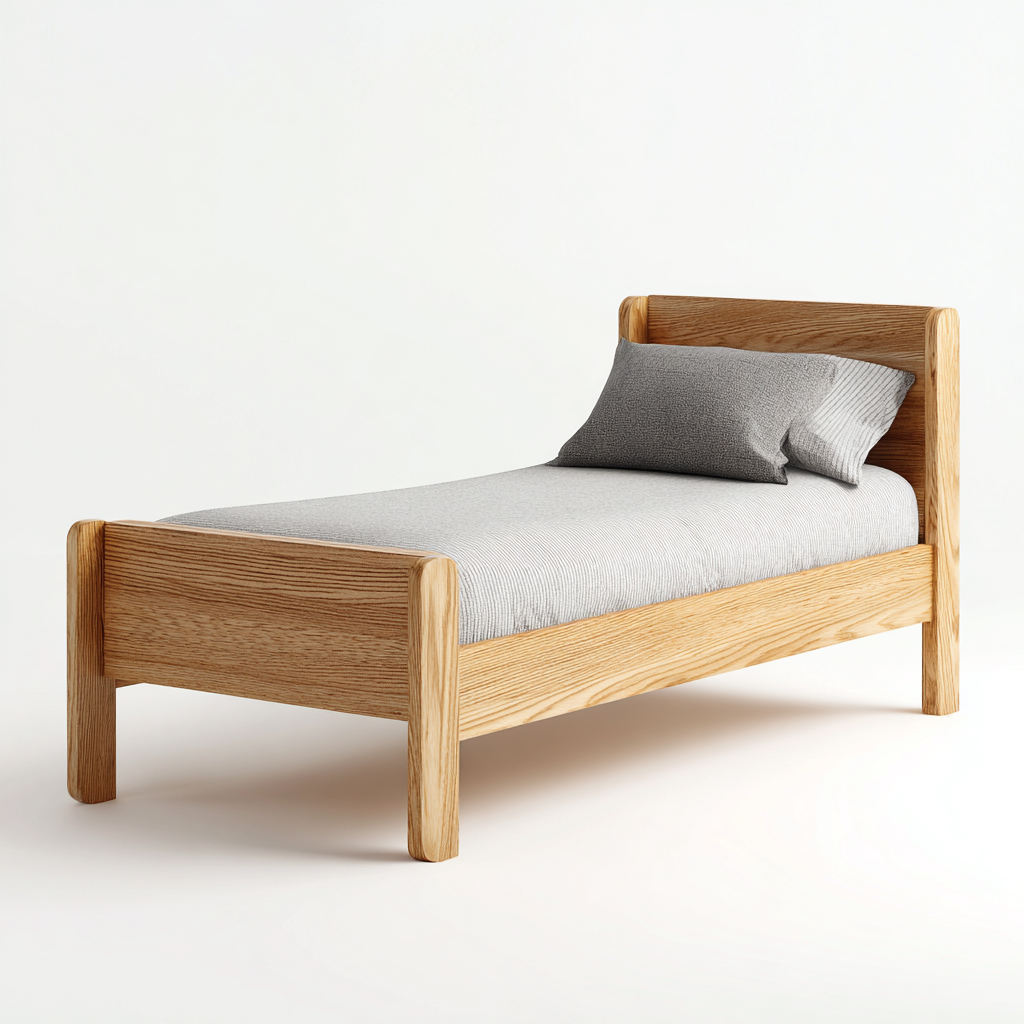 Lit enfant-bois-140x75x78 cm-bois naturel-style minimaliste-Cozyilo