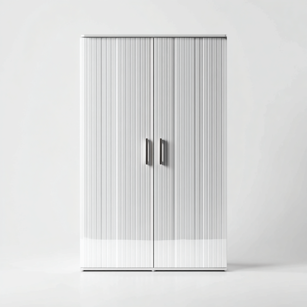 Armoire - MDF - 120x54x182 cm - blanc - style moderne-Cozyilo