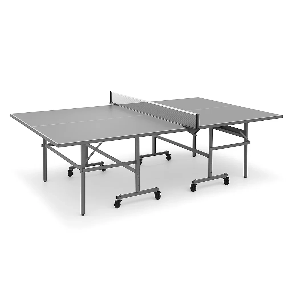 Table de ping-pong en MDF avec roulettes gris-Mobitroa