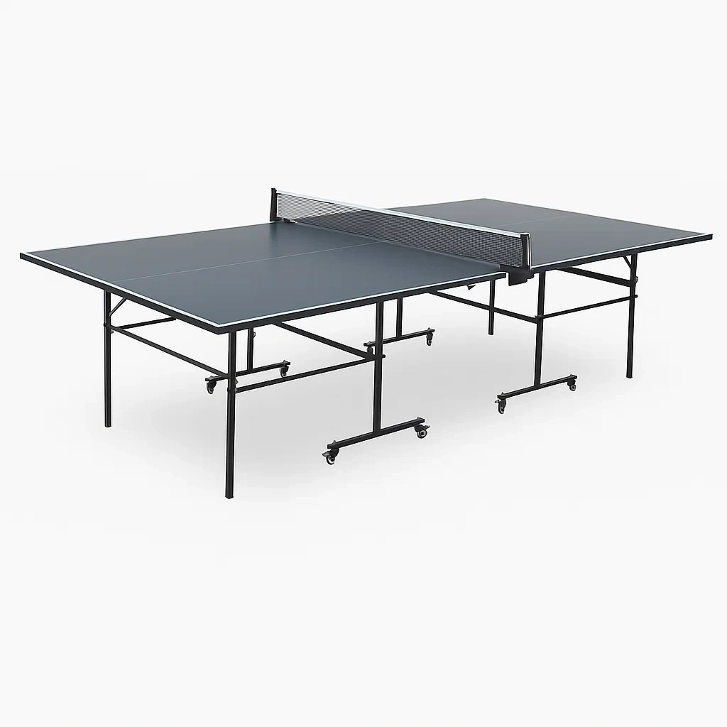 Table de ping-pong pliable en MDF noir 274x152.5x76 cm-Mobitroa
