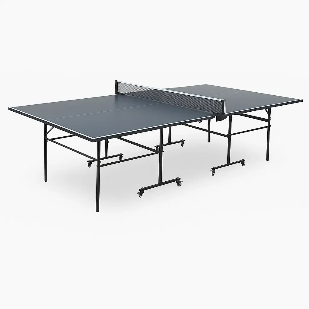 Table de ping-pong pliable en MDF noir 274x152.5x76 cm-Mobitroa