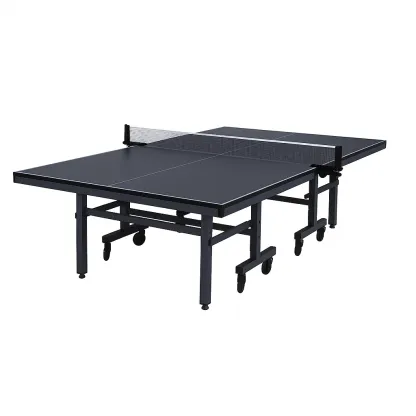 Table de ping-pong pliable en acier avec roulettes 274x152.5x76 cm-Mobitroa