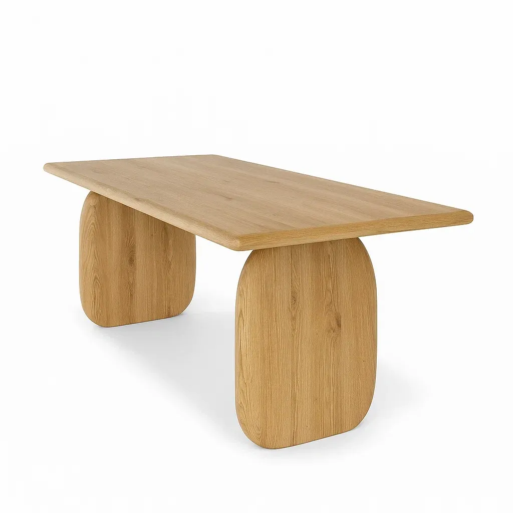 Table en chêne massif 200x90x75 cm-Mobitroa