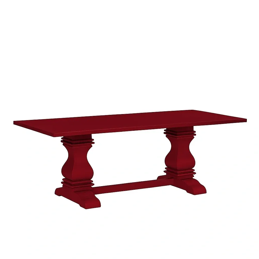 Table rectangulaire en bois massif rouge-Mobitroa
