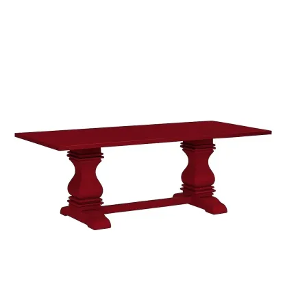 Table rectangulaire en bois massif rouge-Mobitroa
