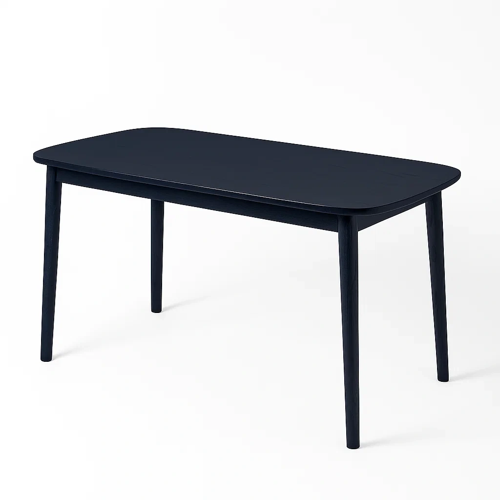 Table rectangulaire en bois noir 150x80x75 cm-Mobitroa