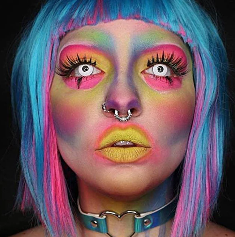 Halloween Whiteout Prescription Coloured Contact Lenses