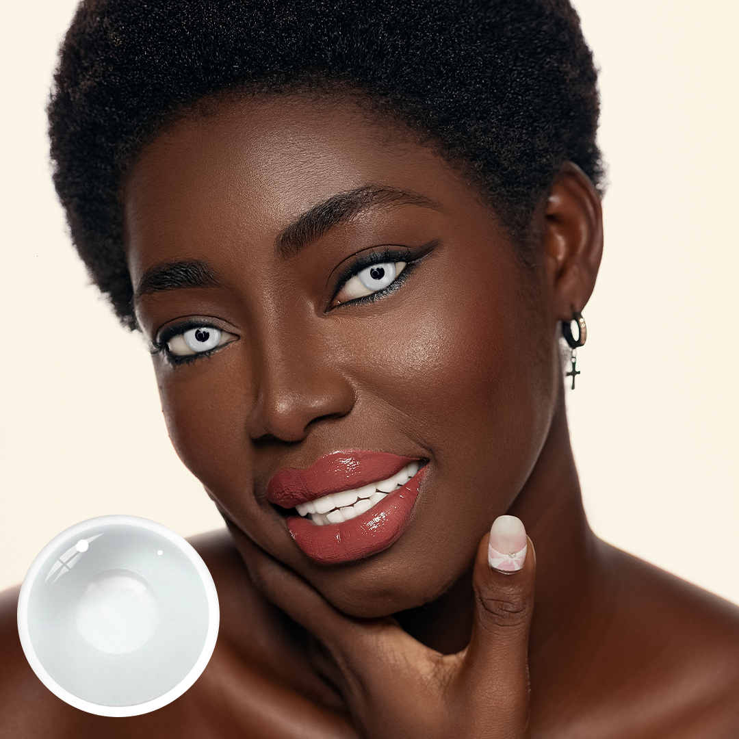 Halloween Whiteout Prescription Coloured Contact Lenses