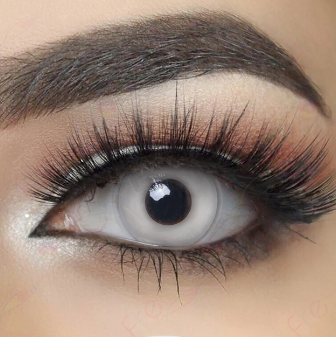 Halloween Whiteout Prescription Coloured Contact Lenses