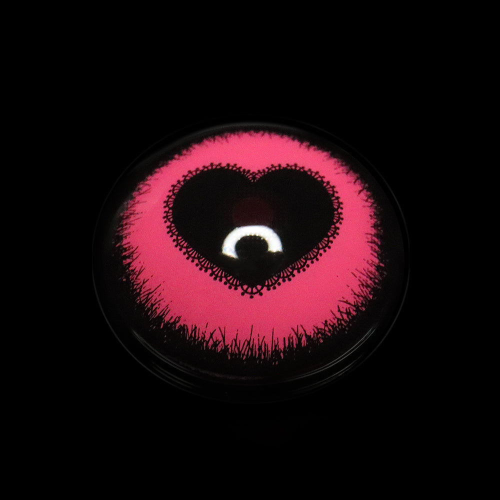 Halloween Starry Sky Anime Yandere Pink Coloured Contact Lenses