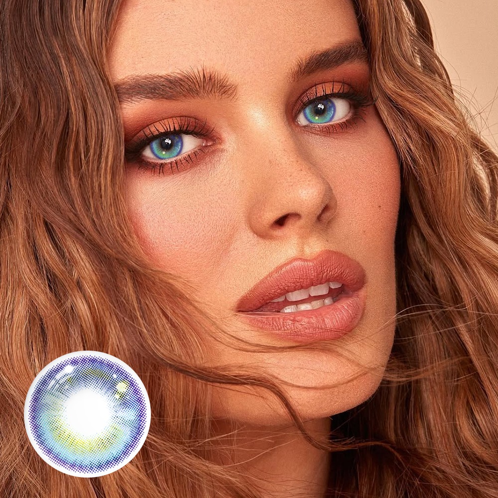 Yari Blue Prescription Coloured Contact Lenses