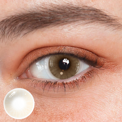 Hidrocor Ocre Brown Prescription Coloured Contact Lenses