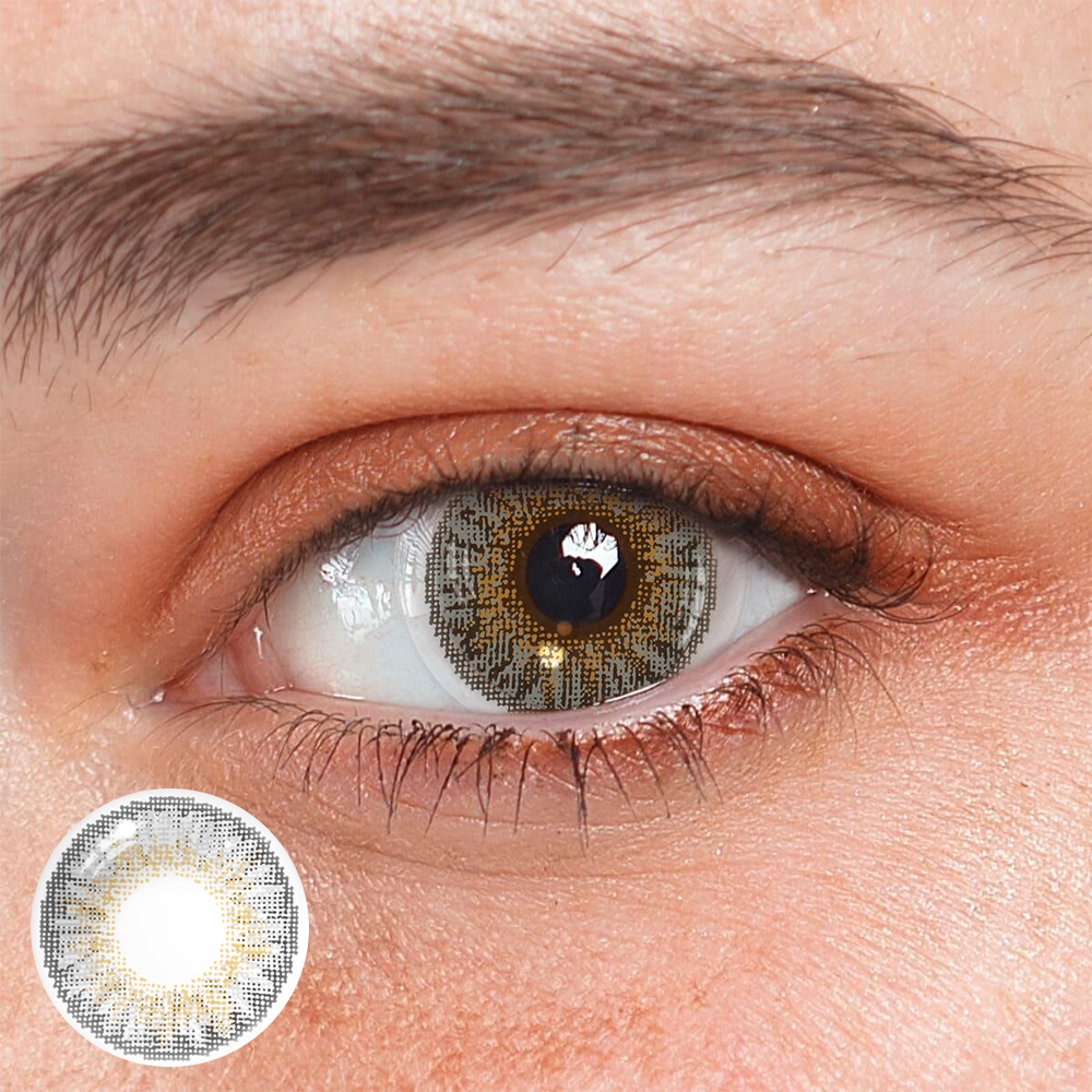 New 3-Tone Gray Prescription Coloured Contact Lenses