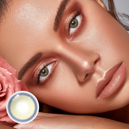 Neala Green Prescription Coloured Contact Lenses