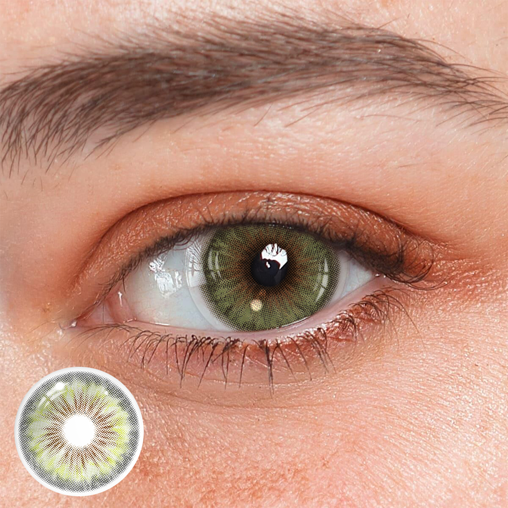 Cyrene Dark Green Prescription Coloured Contact Lenses