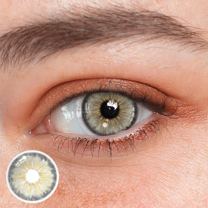 Cyrene Amber Gray Prescription Coloured Contact Lenses
