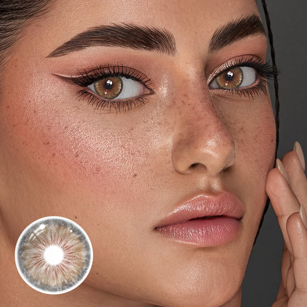 Cyrene Hazel Prescription Coloured Contact Lenses