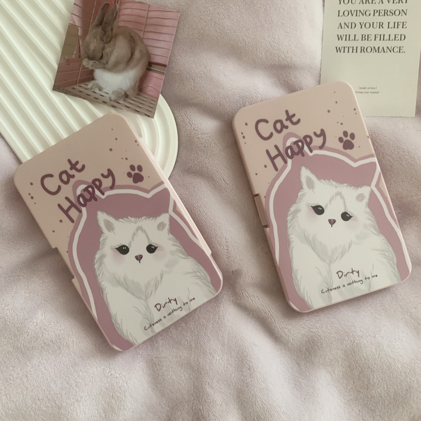 Cat Happy Coloured Contact Lens Case