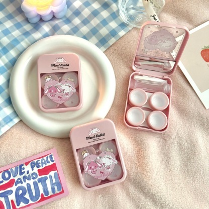 Heartful Mend Rabbit Coloured Contact Lens Case
