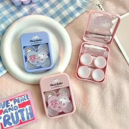 Heartful Mend Rabbit Coloured Contact Lens Case