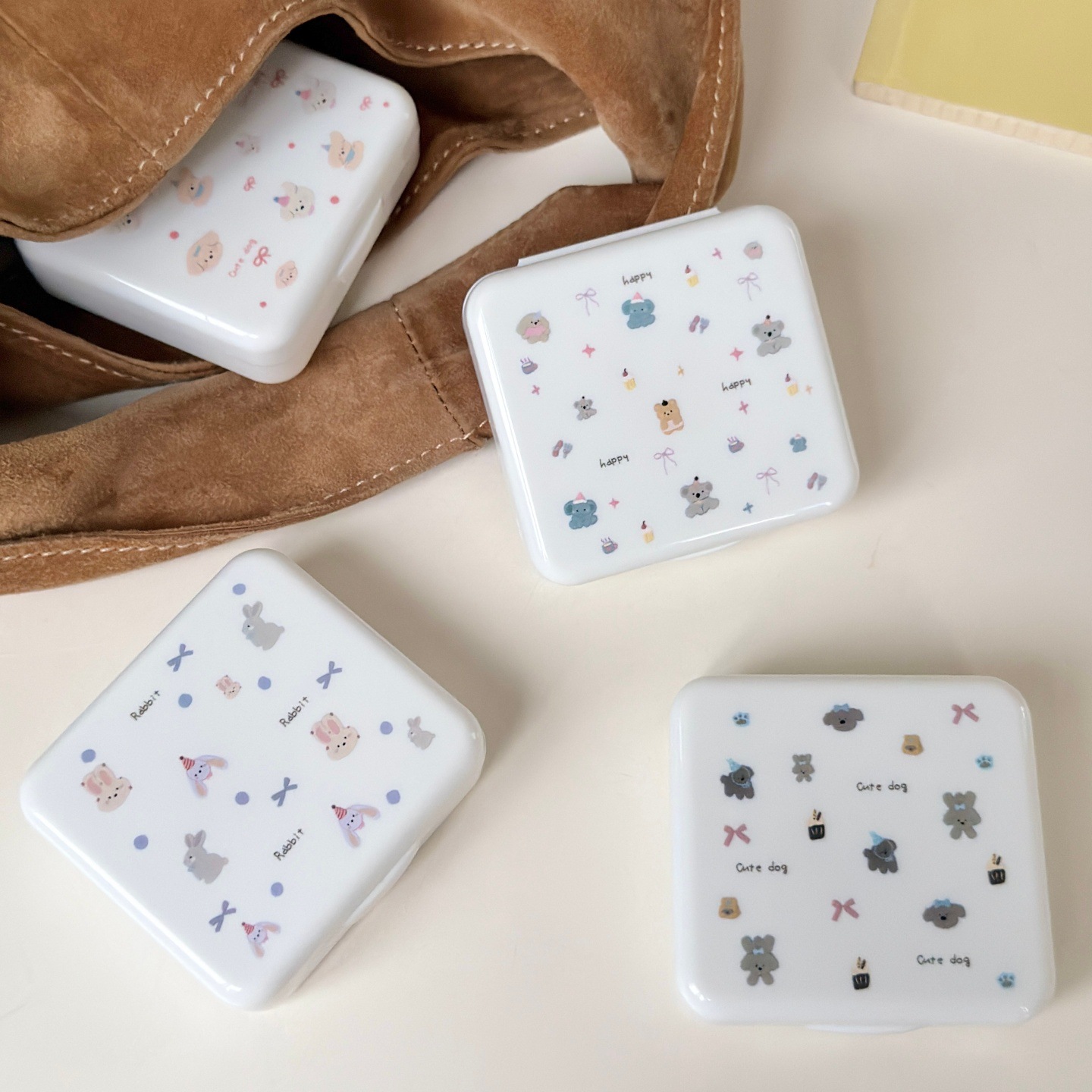 Kawaii Cute Animal Coloured Contact Lens Case