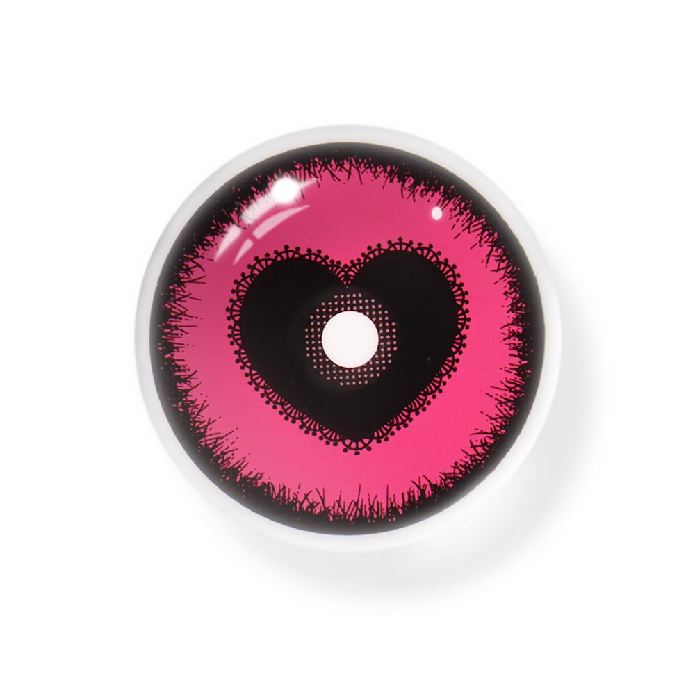 Halloween Starry Sky Anime Yandere Pink Coloured Contact Lenses