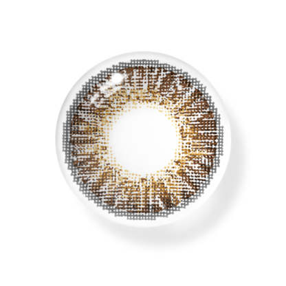 New 3-Tone Hazel Brown Prescription Coloured Contact Lenses