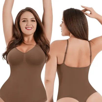 Women's Seamless Shapewear Bodysuit – Slimming, Breathable, Thong – Soft Comfort Fit