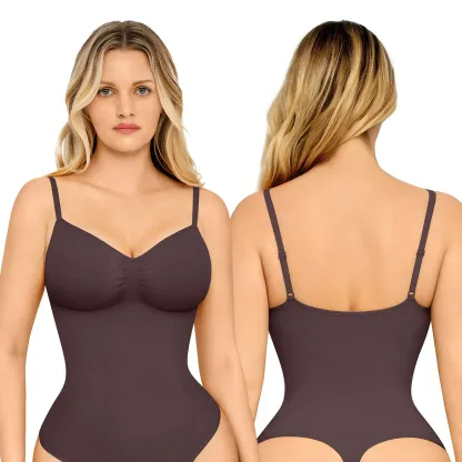 Women's Seamless Shapewear Bodysuit – Slimming, Breathable, Thong – Soft Comfort Fit