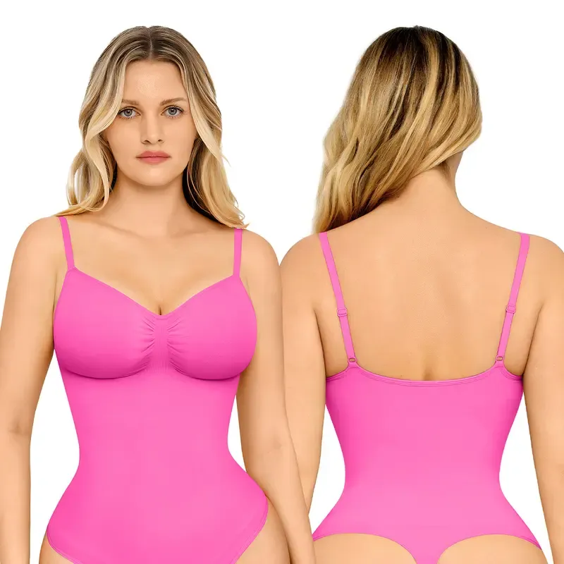 Women's Seamless Shapewear Bodysuit – Slimming, Breathable, Thong – Soft Comfort Fit