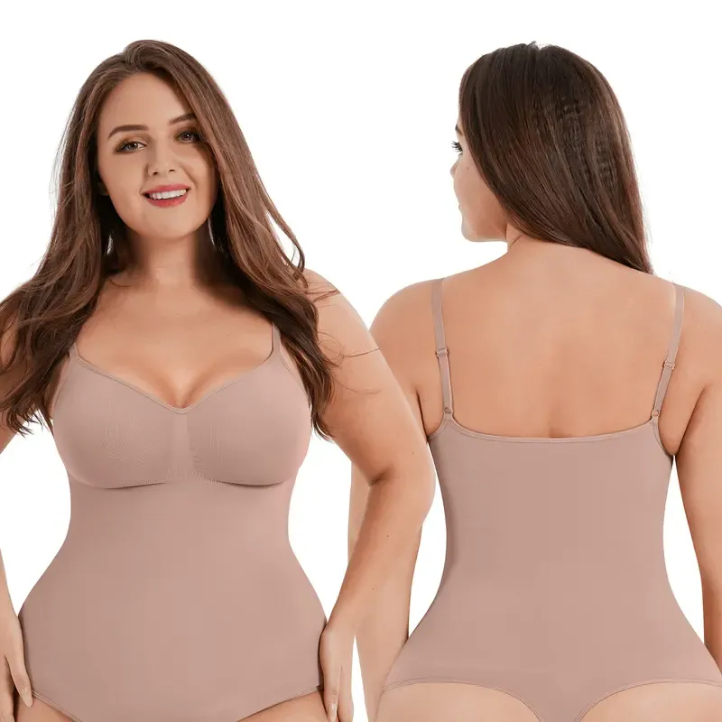 Women's Seamless Shapewear Bodysuit – Slimming, Breathable, Thong – Soft Comfort Fit