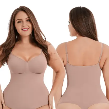 Women's Seamless Shapewear Bodysuit – Slimming, Breathable, Thong – Soft Comfort Fit