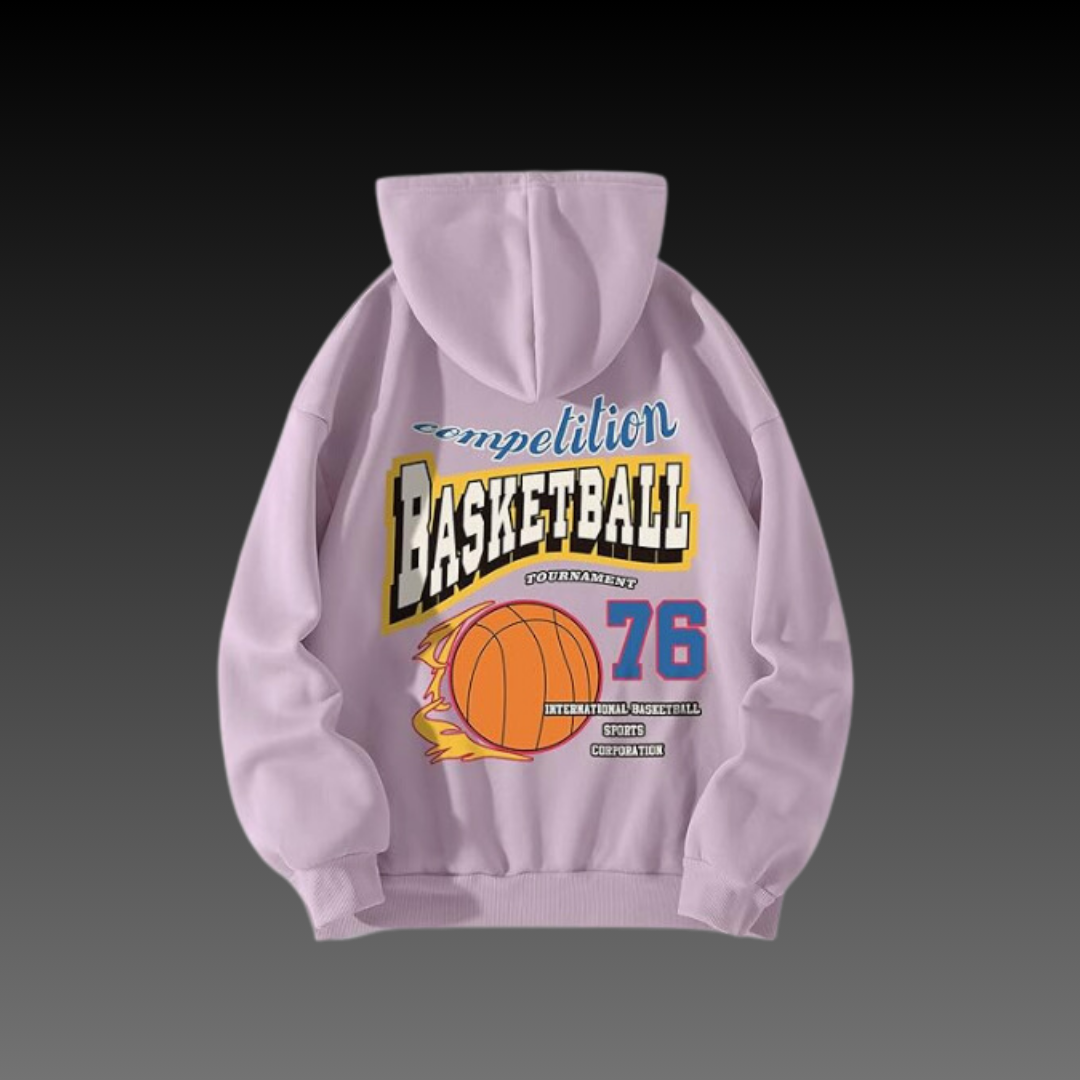 Hoop Tournament Pullover Hoodie Pink