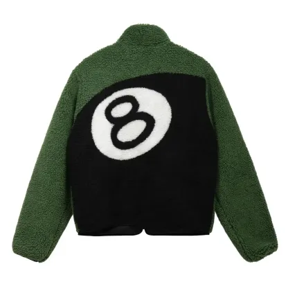 Stussy 8 Ball Sherpa Reversible Jacket ‘Green’