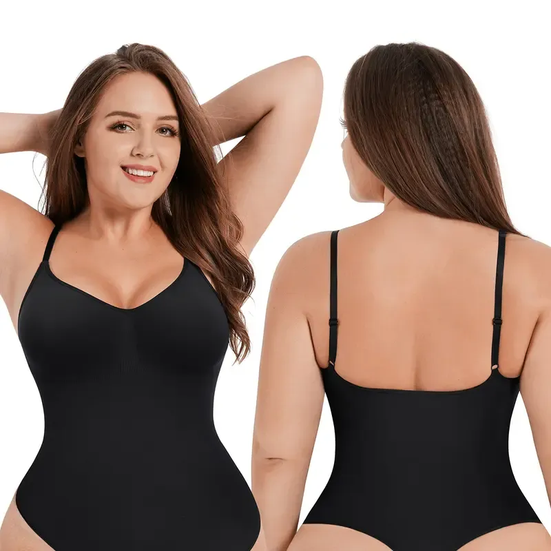 Women's Seamless Shapewear Bodysuit – Slimming, Breathable, Thong – Soft Comfort Fit