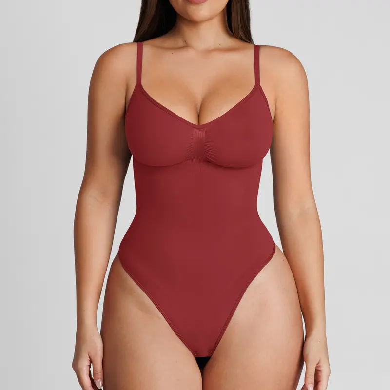 Women's Seamless Shapewear Bodysuit – Slimming, Breathable, Thong – Soft Comfort Fit