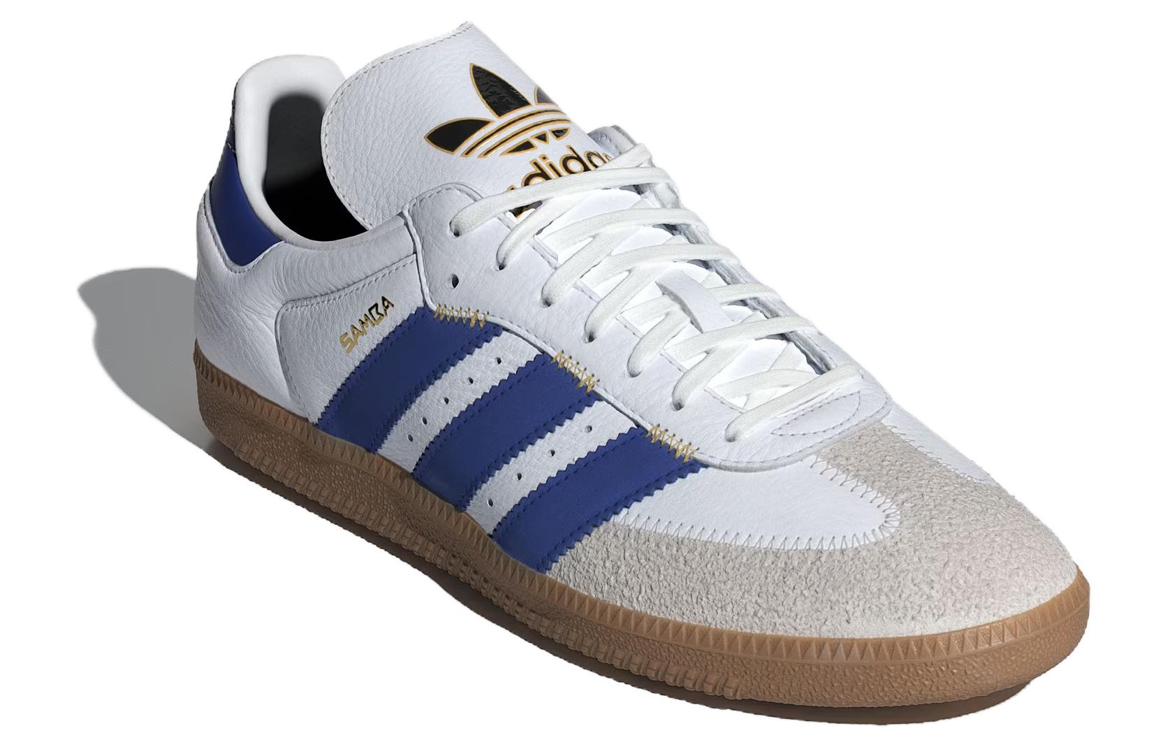 Aqdfdidas Samba OG 'Oversized Logo White Semi Lucid Blue' IF1813
