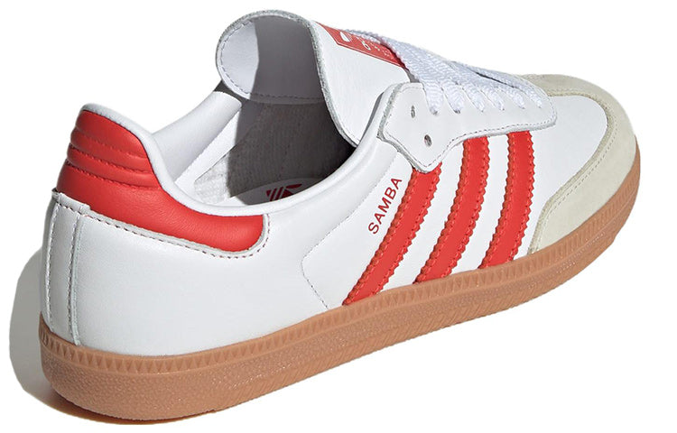 Aqdfdidas Samba OG 'White Solar Red Gum' IF6513 Mujer