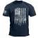 American Flag Gun Print Men's Cotton T-Shirt