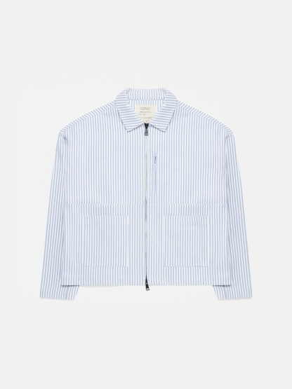 PINSTRIPE CANVAS WORKWEAR JACKET