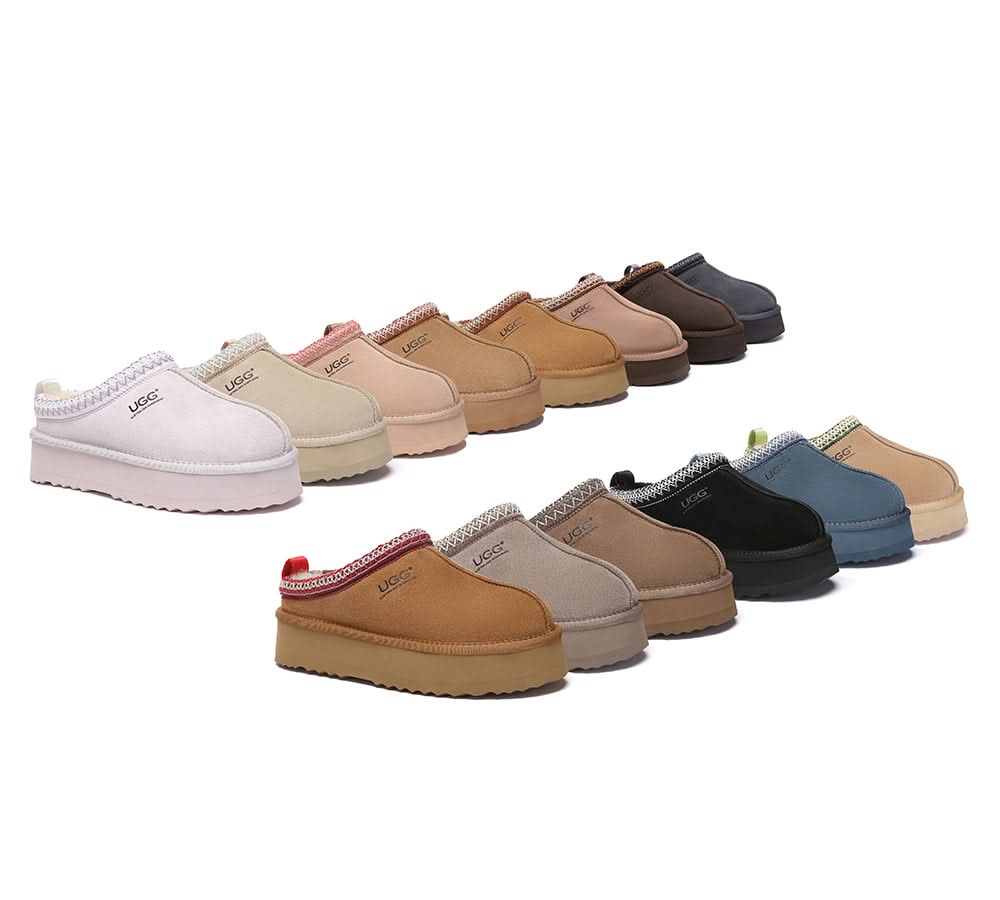 🔥AUSTRALIAN SHEPHERD® UGG Slippers Sheepskin Wool Ankle Platform Tazzy Tay