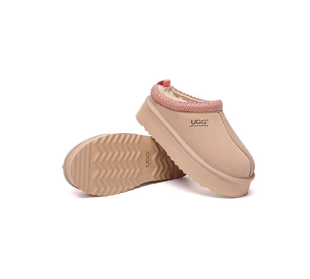 🔥AUSTRALIAN SHEPHERD® UGG Slippers Sheepskin Wool Ankle Platform Tazzy Tay