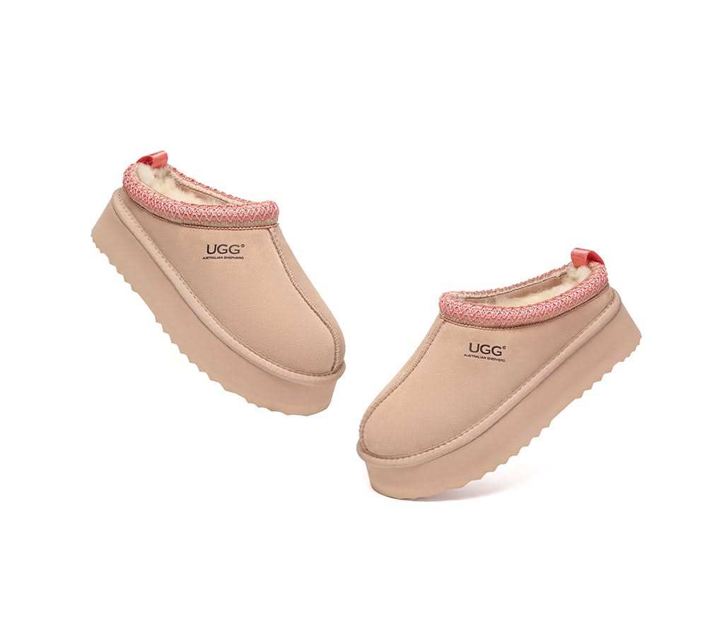 🔥AUSTRALIAN SHEPHERD® UGG Slippers Sheepskin Wool Ankle Platform Tazzy Tay