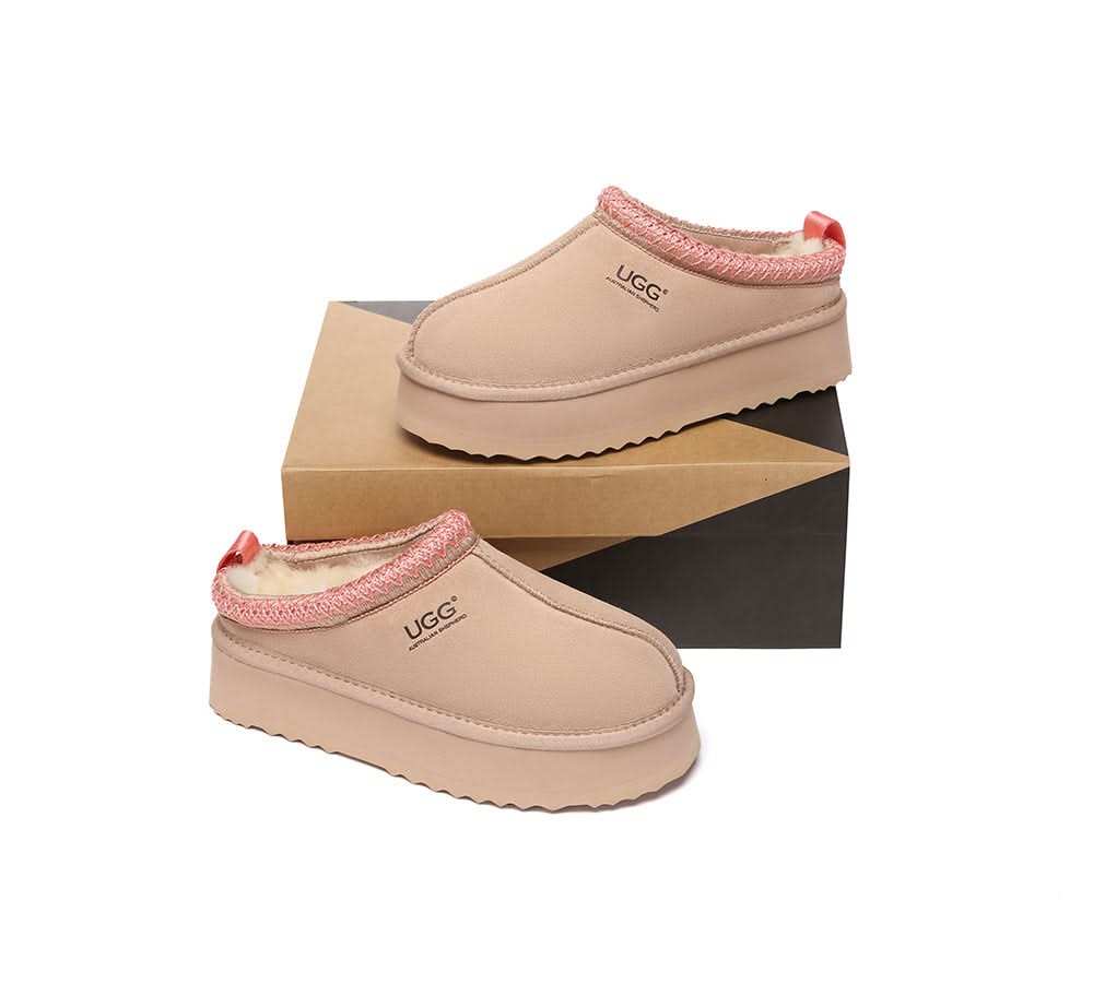 🔥AUSTRALIAN SHEPHERD® UGG Slippers Sheepskin Wool Ankle Platform Tazzy Tay