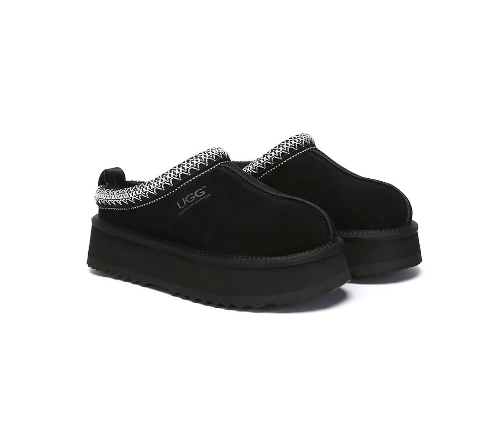 🔥AUSTRALIAN SHEPHERD® UGG Slippers Sheepskin Wool Ankle Platform Tazzy Tay