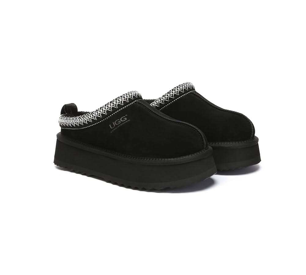 🔥AUSTRALIAN SHEPHERD® UGG Slippers Sheepskin Wool Ankle Platform Tazzy Tay