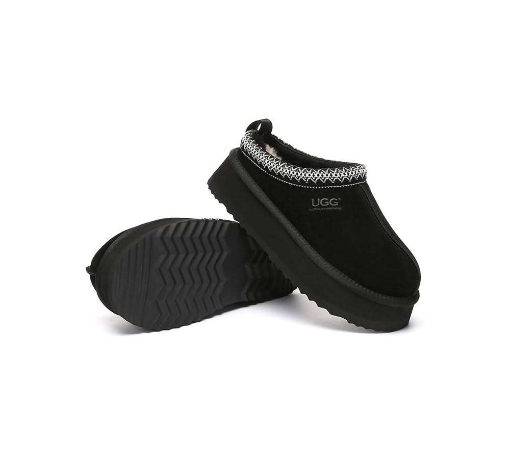 🔥AUSTRALIAN SHEPHERD® UGG Slippers Sheepskin Wool Ankle Platform Tazzy Tay